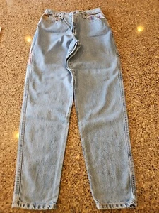 Zena Stone Wash Jeans Women's 11 Carpenter High Waisted Patch Mom VTG 90's - Picture 1 of 15