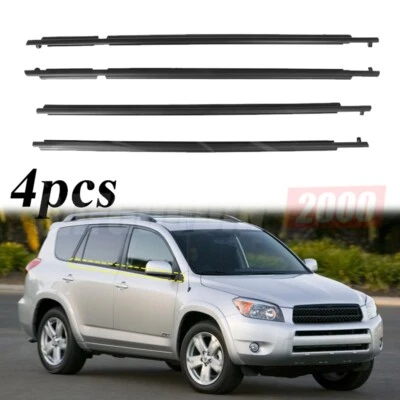 Reemplazo de cinturón de sellado de moldura de tira climática de ventana 4 piezas para Toyota RAV4 06-08 Foto 1 de 4
