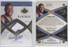 2008-09 Exquisite Collection /13 Sonny Weems #86 RPA Rookie Patch Auto RC