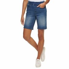 DKNY Jean Ladies Bermuda Short Small/Large Blue Denim Casualwear With Pockets