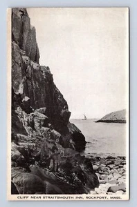 Cliff Near Straitsmouth Inn. Postal de Rockport Massachusetts sin publicar - Imagen 1 de 2
