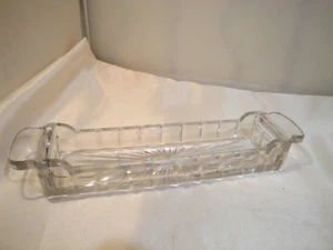 HEISEY COLONIAL CLEAR GLASS SUGAR CUBE TRAY MARK - Picture 1 of 6
