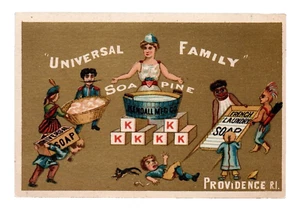 c.1880 French Laundry Soap Universal Family Trade Card Charlotte Gilman Feminist - Picture 1 of 2