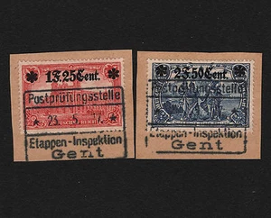 OPC 1916 German Occupied France Alsace & Lorraine Sc#N25-6 Used on Piece - Picture 1 of 1