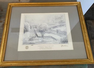 Thomas Kinkade " Gardens Beyond Autumn Gate " Collector Sketch Print - Picture 1 of 6