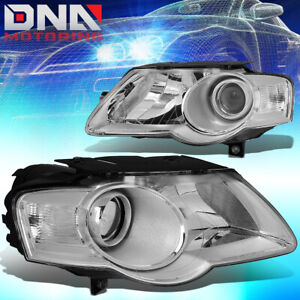 FOR 2006-2010 VW PASSAT CHROME HOUSING PROJECTOR FRONT DRIVING HEADLIGHT/LAMPS