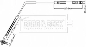 BORG & BECK BRAKE HOSE  BBH8106 - Picture 1 of 1