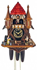 Cuckoo Clock Black Forest house with moving beer drinker an.. SC 8TMT 1021/9 NEW - Picture 1 of 1