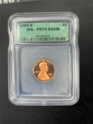1985-S LINCOLN CENT PROOF 1C PR70 DCAM ICG; SKU 3383 - Image 1 of 2