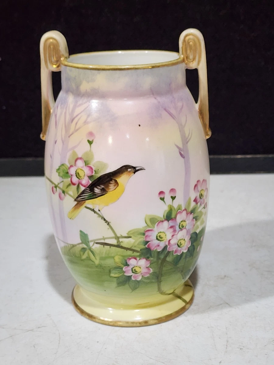 日本鸟花瓶印第安纳日本古董花瓶| eBay