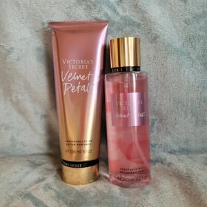 Victoria's Secret VELVET PETALS 8.4 oz Body Mist and 8oz. Body Lotion - NEW - Picture 1 of 9