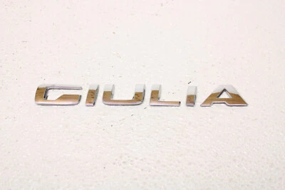 Alfa Romeo Giulia Emblem Badge Letters Chrome Genuine Oem 2017-2022 - Image 1 of 2