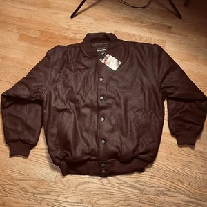 NEW Vintage Wool Blend Jacket Men 2XL REGAL WEAR Coat Dark Brown Felt - Picture 1 of 9