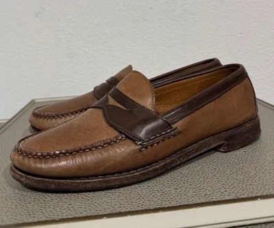 Rancourt & Co x BROOKS BROTHERS Made in USA Penny Loafer in Brown Size 7D - Image 1 of 4
