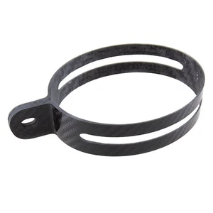 Lextek Carbon Fibre Exhaust Silencer Strap Oval Metal Black Street Motorcycle - Picture 1 of 1