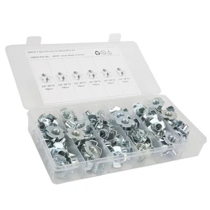 80Pcs Four Claw Nut Strong Rust Prevention Carbon Steel 3/8in Nuts For Furniture - Picture 1 of 12