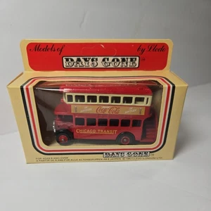 Vintage LLEDO Days Gone Diecast Metal Coca Cola Chicago Transit Bus - Picture 1 of 5