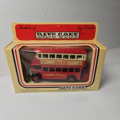 Vintage LLEDO Days Gone Diecast Metal Coca Cola Chicago Transit Bus - Image 1 of 4