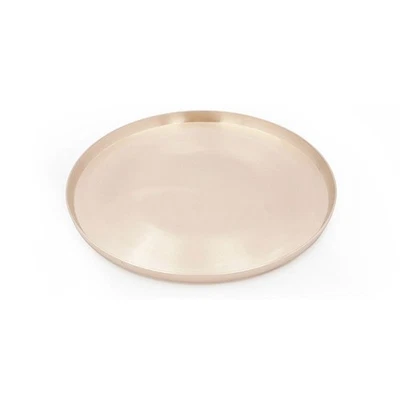 Plato de cena de latón Geochang Yugi "JIK 27" hecho a mano por maestros artesanos en Corea Foto 1 de 4