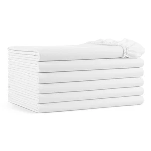 Arkwright Bulk King Fitted Bed Sheets - Pack of 6, 100% Cotton Sateen Bottom ... - Picture 1 of 6