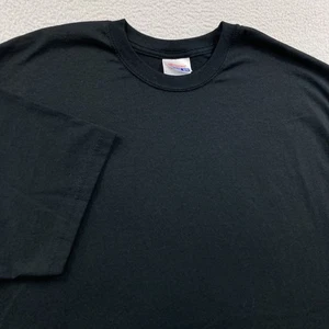 T-shirt Hanes vintage uomo XL nera bianca manica corta Y2K - Foto 1 di 7