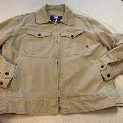 Victorinox Swiss Army Vintage Field Jacket Full Zip All Cotton Mens Size M Khaki - Image 1 of 4