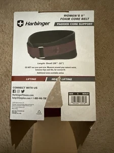 Cinturón de levantamiento de pesas Harbinger para mujer de 5" con núcleo de espuma negro/merlot pequeño (28""-32") - Imagen 1 de 4