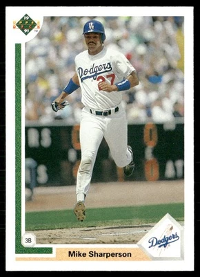 1991 UPPER DECK MIKE SHARPERSON LOS ANGELES DODGERS #598 - Image 1 of 2