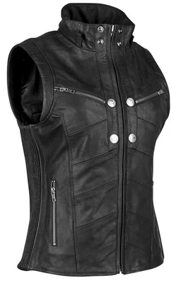 Speed & Strength Hells Belles Leather Womens Vest (XXX-Large, Black) - Image 1 of 3