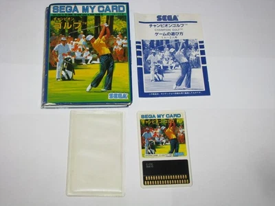 Champion Golf Sega My Card SG-1000 SC-3000 SMS Japan +Box Manual CIB US Seller - Image 1 of 4