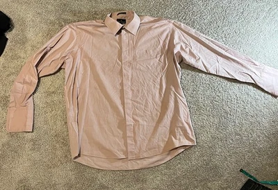 Camisa de vestir Stacy Adams para hombre 18,5 36/37 rosa manga larga abotonada Foto 1 de 4