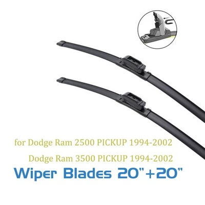 2,挡风玻璃刮刀 20 20 适用于道奇 Ram 2500 3500 PICKUP 1994 - 2002 J 钩 — 第 1/4 张图片