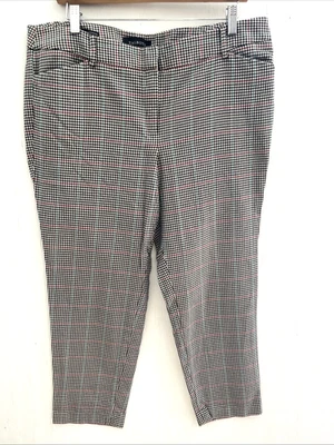 Pantalones a Cuadros Talbots Hampshire Tobillo Espiga Negros Elastizados Talla Pequeña 14P Foto 1 de 4