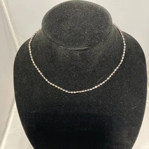 Sterling Silver Peacock Rice Pearl Necklace - Picture 1 of 5