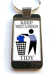 QPR SUPPORTERS KEEP AREA TIDY BADGE KEYRING KEY FOB BOTTLE OPENER CHAIN GIFT