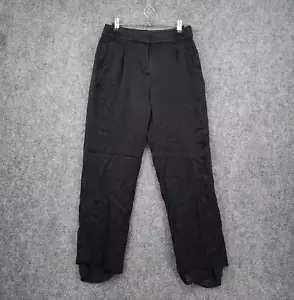 J Crew Pants Womens 2 Black Straight Leg Essential In Luster Crepe High Rise - Picture 1 of 15