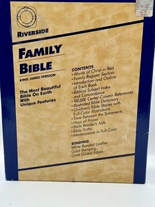 NIB* Vintage Holy Bible Family* King James Version Riverside Large 1960's - Bild 1 von 6