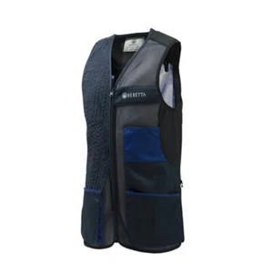 Beretta Mens Uniform Pro 20 20 Shooting Vest Skeet Blue Total Eclipse Gun Range - Picture 1 of 2