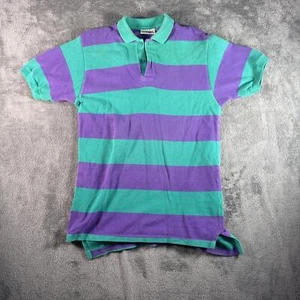 Vintage USA Made American Eagle Outfitters Rugby Polo Shirt Striped Medium - Picture 1 of 7