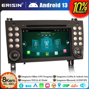 8-Kern 4+64GB Android 14 Autoradio Navi Für Mercedes-Benz SLK Klasse R171 SLK200 - Bild 1 von 24
