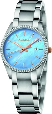 Reloj Calvin Klein K5R33B4X Alliance tono plateado esfera azul sin circular para mujer hecho en Suiza Foto 1 de 3
