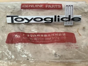 RARE 1968 TOYOTA CROWN-CORONA GENUINE TOYOGLIDE REAR BOOT BADGE!!! - Picture 1 of 3