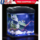 Betta Fish Tank 2 Gal Glass Aquarium Small W/ Filter LED Plant Light Rectangular