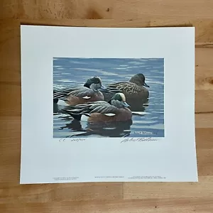 1990 Texas Waterfowl Stamp Print Conservation Edition #268 Sign Robert Bateman - Picture 1 of 4