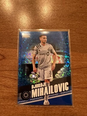 2022 Topps Chrome MLS Blue Refractor /199 Djordje Mihailovic Gold Cup USMNT - Image 1 of 2