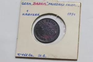 π§ π©πͺ GERMANIA BADEN 1 KREUZER 1871 VITTORIA SULLA FRANCIA B66 #278 - Foto 1 di 3