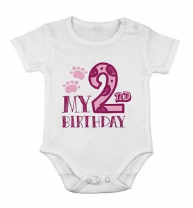 My 2nd Second Birthday big girl Party one piece romper Babygrow Newborn Romper - Bild 1 von 5