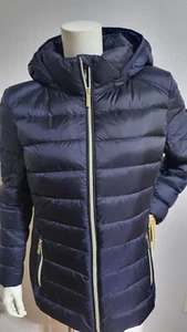NEW MICHAEL KORS WOMEN'S PACKABLE DOWN FILL DETACHABLE HOOD PUFFER JACKET SIZE L - Picture 1 of 4