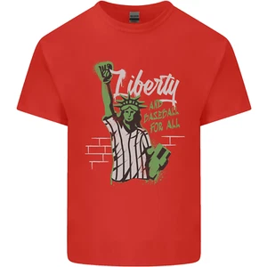 Libertad Y Baseball Camiseta De Algodón Para Hombre - Imagen 1 de 97
