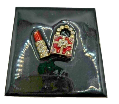 Lápiz labial/monedero espejo esmalte cristal rojo/rosa Foto 1 de 3